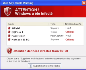 faux message de virus par Ordysouris, dépannage informatique à la Roche sur Yon, Vendée