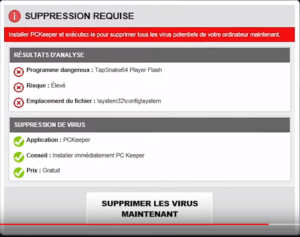 faux message de virus par Ordysouris, dépannage informatique à la Roche sur Yon, Vendée